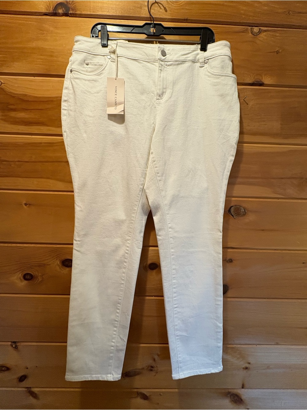 Vince Camuto White Slim Ultra White Skinny Pants size 16W